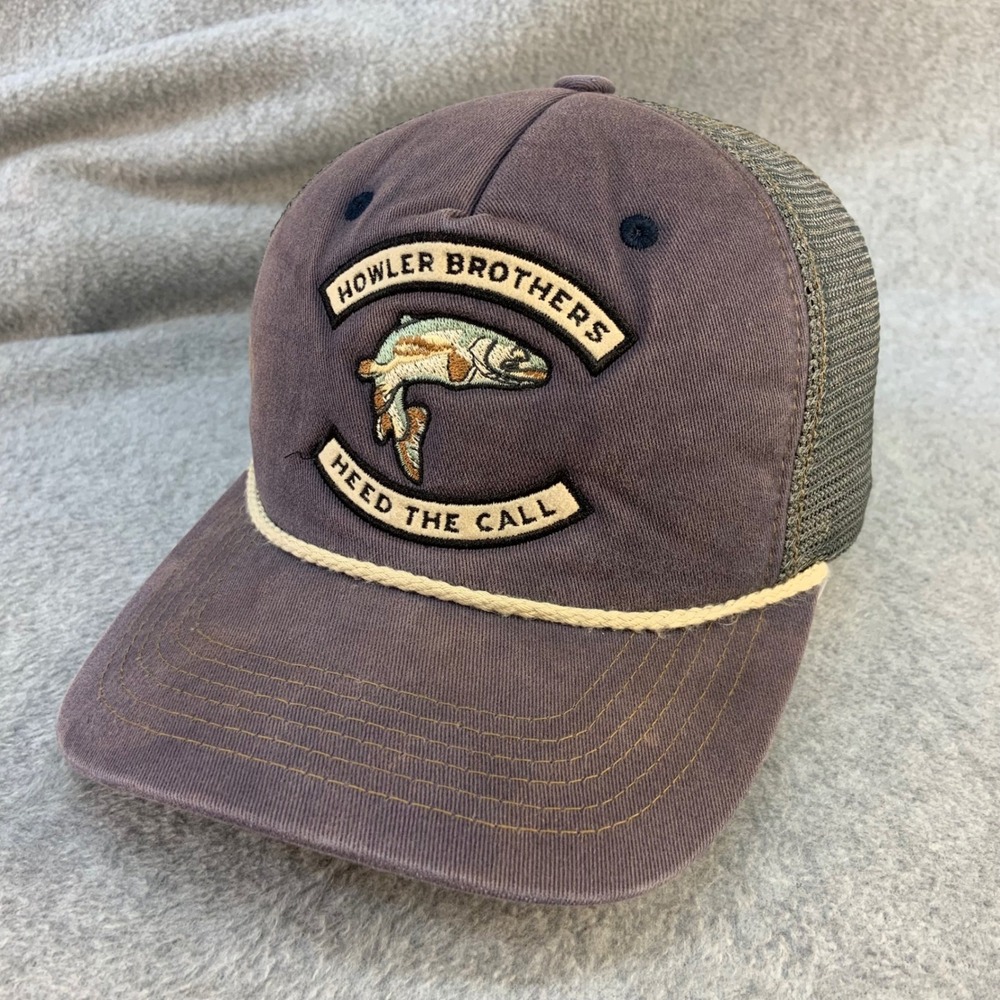 Howler Brothers Trout Patch Mens Blue Trucker Hat Heed The Call Snapback OSFM